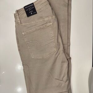 American Eagle Outfitters Super Stretch Pants in Beige